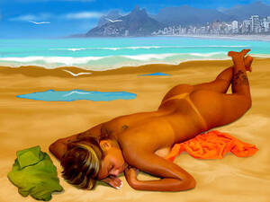 ipanema beach people naked - Ipanema Beach Urchin Digital Art by Claude Arango - Pixels Merch