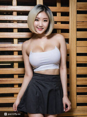 Korean Pussy Blowjob - Curvy Korean Schoolgirl in Sauna Gets Horny with Big Round Breasts -  Photorealistic sex blowjob scene +
