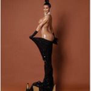 Kim Kardashian Porn Uncensored - Kim Kardashian's butt breaks internet #2 - photos by Jean-Paul Goude