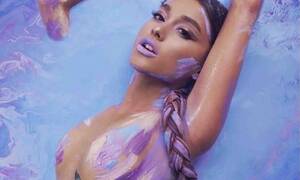 Ariana Grande Porn Tits - Ariana Grande flashes the flesh in nothing but BODY PAINT | Daily Mail  Online