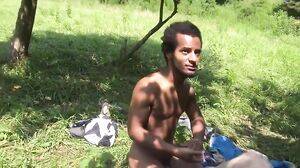 interracial sex camp - Amateur Interracial Couple Goes Down For A Fuck While Camping In The Woods