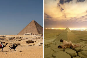 Egyptian Pyramids Porn Star - Egypt is furious over couple's 'nude photoshoot' on top of the Great Pyramid  of Giza