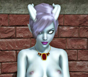 demon flaunts - Horned demon girl flaunts her perfect tits | 3dwerewolfporn.com