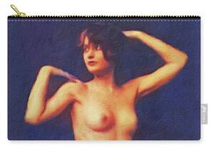 Barbara Stanwyck Nude - Barbara Stanwyck, Vintage Movie Star Nude Zip Pouch by Esoterica Art Agency  - Pixels