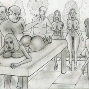 breast spanking cartoons - Apple butt and big boobs cartoon cuties lying - BDSM Art Collection