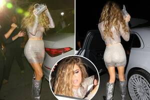 Beyonce Getting Fucked - Khloe Kardashian suffers major wardrobe malfunction at Beyonce's 41st  birthday after reuniting with ex Tristan Thompson | The Sun