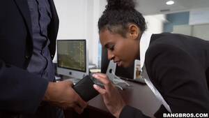 homemade ebony secretary - Ivy Young learns how to get ahead in the office