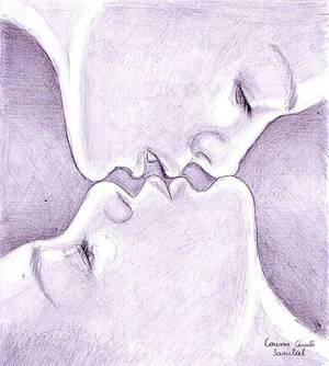 naked lesbian love sketches - Lesbian couple