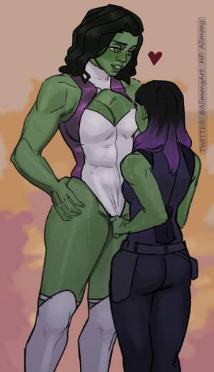 Gamora And She Hulk Porn - Only Gamora would be brave enough to top She-Hulk (alamonyart) [Marvel] :  r/rule34