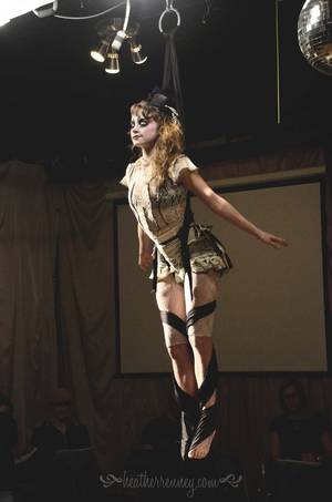 Aerial Dancer Porn - This has the look and feel of most of the steampunk style circus costumes  lately: elaborately decorated costumes with ragged edges and lace, ...