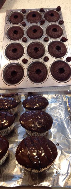 Lil Cupcake Porn - Use an apple corer to create lil holes in your cupcakes, fill then replace.