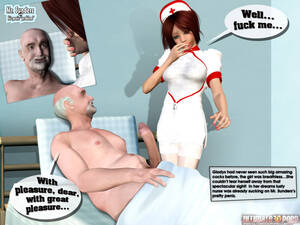3d Nurse Sex Patient Comics - Sex starving 3d brunette nurse gets cum - Silver Cartoon - Picture 3