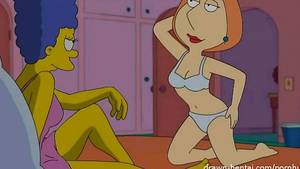 Marge Simpson Muscle Porn - Loise Griffin and Marge Simpson lesbian orgy