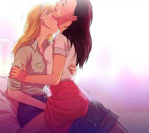 Animated Lesbian Love - Anime Â· lesbian cartoon porn!