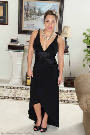 long black dress - Classy Wifey Alexa Thomas Strip Her Black Dress / MILF Fox