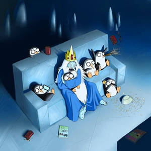 Adventure Time Gunter Porn - The Ice King watching a movie with Gunter and his other penguins :) Adventure  Time