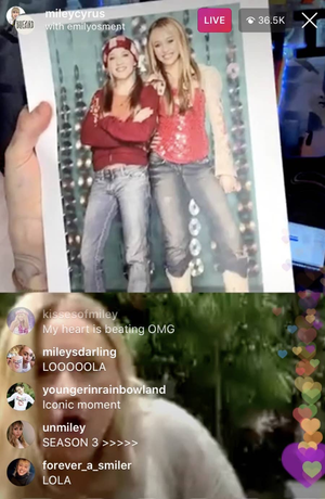 Emily Osment Porn Captions Joi - Miley Cyrus And Emily Osment Reunited On Instagram Live