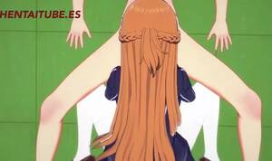 japanese cartoon bj - Sword Art Online Anime 3D - Asuna x Kirito - Handjoob, Bj, Fucks with cum  into - Cartoon Manga Japanese Porn