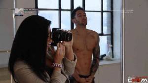 naked cfnm photography - The Valleys S02E02 - Busty brunette photographer gets male model to strip  nude ...