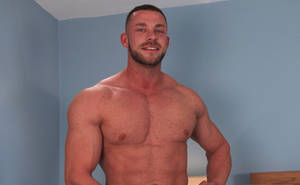 muscle dude amateur - Muscular Straight Man Conall Shows us his Big Uncut Cock & Fires Loads of  Cum!