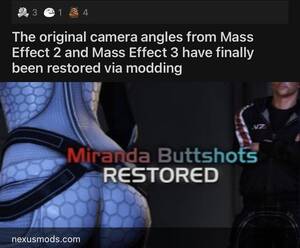 Mass Effect 3 Porn Gay Joke - Devs decide to take out literally one element that is objectifying. Horny  men revolt and add it back in. Mass effect is one of my fav games and this  depressed me so