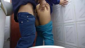 indian couple cum - Young indian couple stunning assfucking cumming inside in public toilet -  ThisVid.com