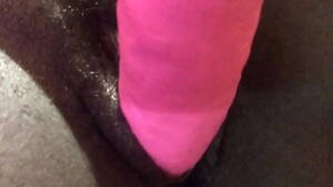 black pussy pink dildo - Pink dildo stretches black pussy - XVIDEOS.COM