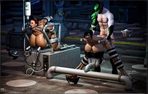 Alien Monster 3d Porn Huge Breasts - Sexy SF girl with great 3D tits wakes up with an alien cock up her cunt