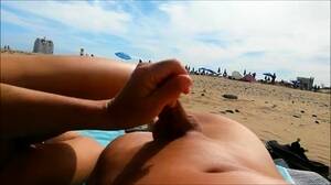 Amateur Beach Handjob - Amateur Wife Reveals Her Handjob Skills On The Beach In POV Video at Porn  Lib