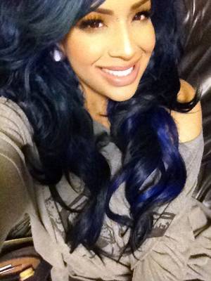black hair beauty - blue black hair