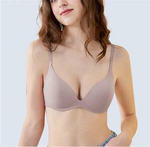 Big Boobs Sleeping Porn - Sexy Bra For Women Small Breast Seamless Deep V Bra Girls Students  Ultra-thin Bras Bralette Lingerie Gift (Color : Bean paste, Size :  Small(65C/70A/70B)) at Amazon Women's Clothing store
