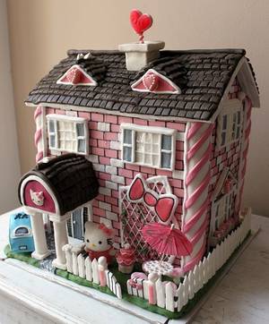 Hello Kitty House Porn - Hello Kitty gingerbread house. Incredibly cool. Click on the photo to go to  the