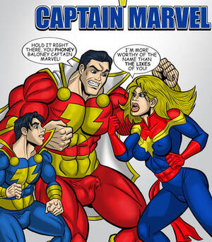 Marvel Threesome Porn - Captain Marvel V Captain Marvel Cartoon Comic - HD Porn Comix
