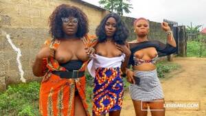 african babes tits - Amateur trio of big tits African babes head out of a jungle rave to get  strap on fucked - Free Porn Videos - YouPorn