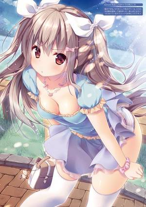 japanese anime panty porn - Anime picture with konomi long hair single tall image looking at viewer  light erotic breasts red eyes scan grey hair girl thighhighs dress underwear  panties ...