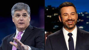 Ainsley Earhardt Porn Face - Sean Hannity feuds with Jimmy Kimmel over Melania Trump joke - CBS News