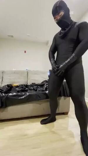 latex zentai fuck - Wanking in rubber zentai toesock watch online