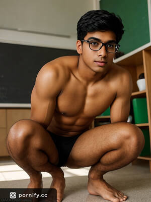 Indian Boy - Teen Indian Boy in Classroom with Huge Penis and Natural Pussy Haircut  Gives Seductive Smile in 70-200mm Camera Lens | Pornify â€“ Best AI Porn  Generator