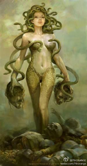 mythology erotica - In Greek Mythology Medusa, one of the three Gorgons, daughter of Phorcys  and Ceto