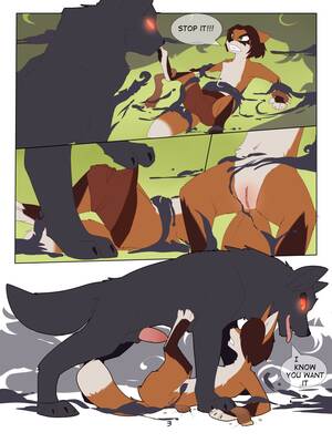 Anthro Feral Yiff Porn - Rule 34 - ! 2015 angry anthro anthro on feral black fur bondage bound brown  fur brown hair canine clenched teeth comic dialog duo english text erection  eye contact female feral fox