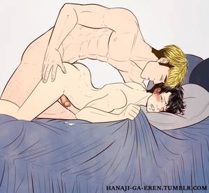 Levi X Eren Porn - hanaji-ga-eren: â€œ â€œE-Erwin, I-â€¦â€ â€œHn? What's wrong, Levi? just washed these  fucking sheets.