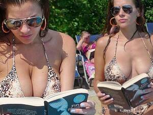 Imogen Thomas Porn - Imogen Thomas reading Fifty Shades of Grey, the 'mummy porn' book, in her  bikini by the pool while flashing her boobs - Mirror Online