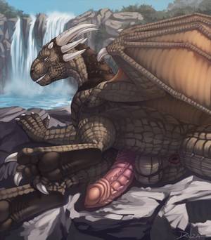 Danza - e621 anus backsack balls barbed_penis brown_scales butt claws  conditional_dnp danza detailed_background draco_(dragonheart) dragon