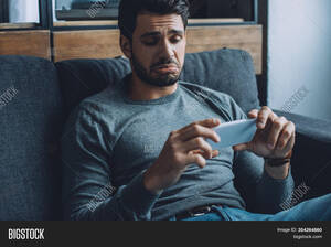 Man Watching Porn - Sad Man Watching Porn Image & Photo (Free Trial) | Bigstock