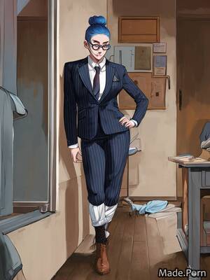 Croatian Porn Cartoons - Porn image of cotton croatian blue hair traditional 90s office tie created  by AI