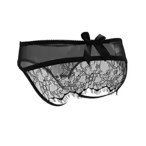 cute black underwear - Women Sexy Lingerie erotic cute Panties open crotch Porn transparent Lace  underwear crotchless couple sex wear