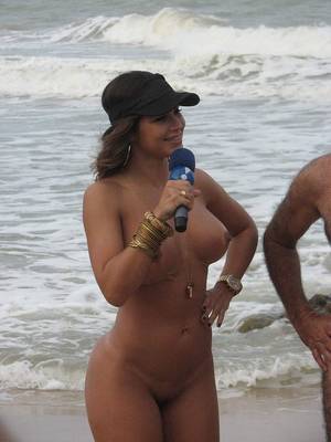 naked latina on the beach - Nude big latina tits ass