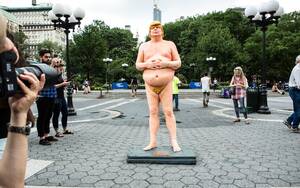 couples public nude - Trump Statues: Meet Anarchists Behind 'Emperor Has No Balls'