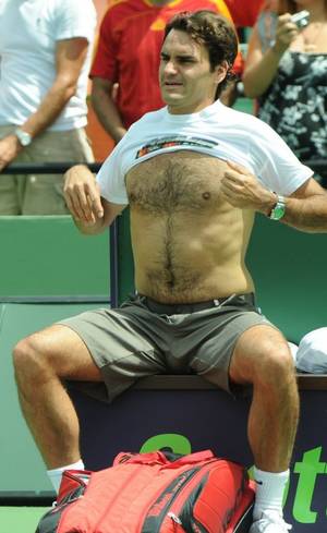 celebrity hairy nudes - Roger Federer