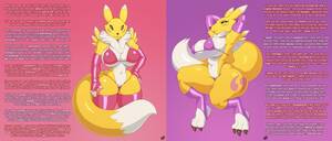 Female Digimon Porn Captions - If you can't beat them, bed them, and then join them! [M/F/F, Digimon,  Transformation, Renamon, Threesome, Poly][Artist: DaXzOr] : r/yiffcaptions